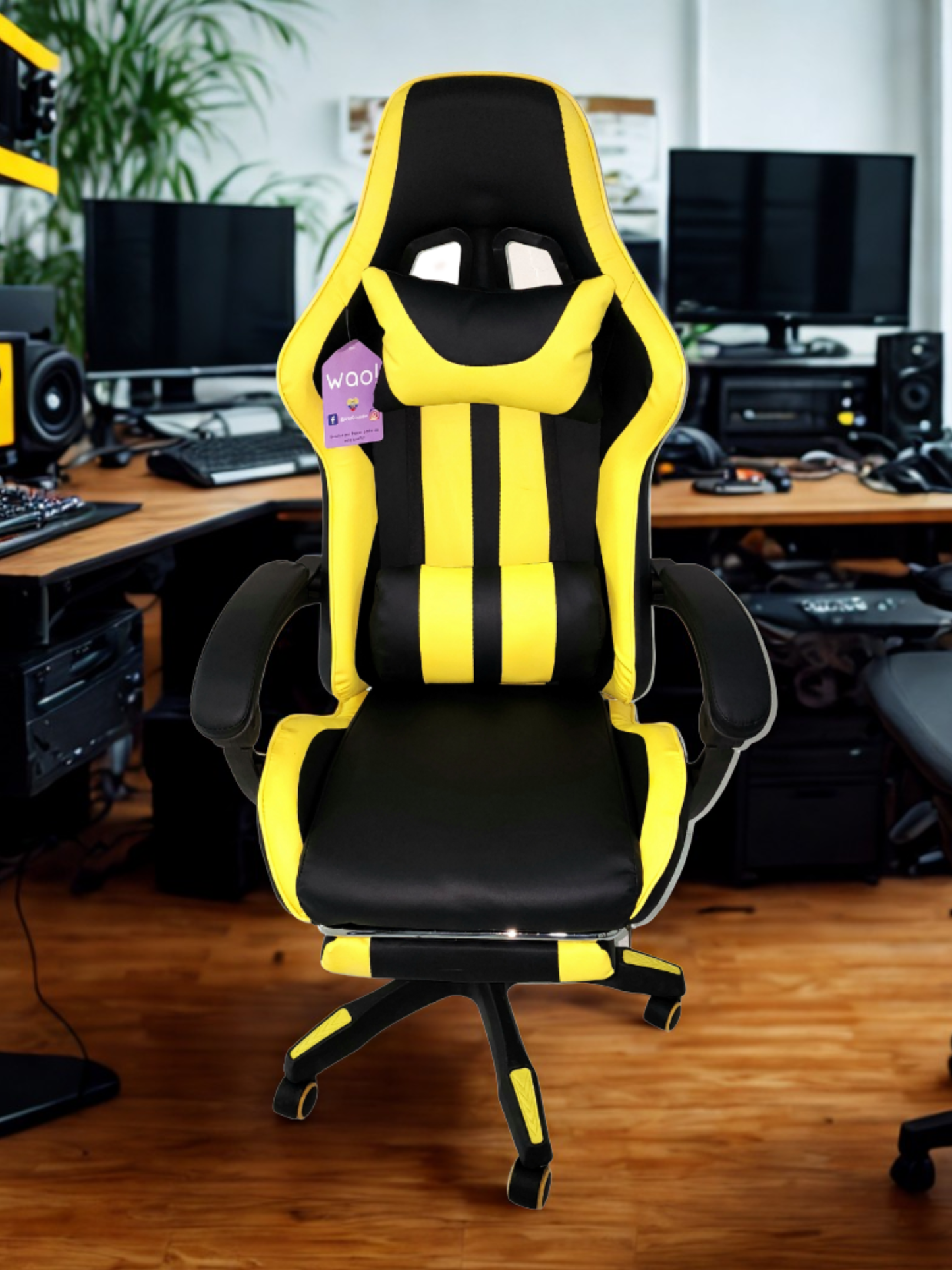 Silla Gamer de Primera Generación Amarilla y Negro (Entrega en 1 a 3 días hábiles)