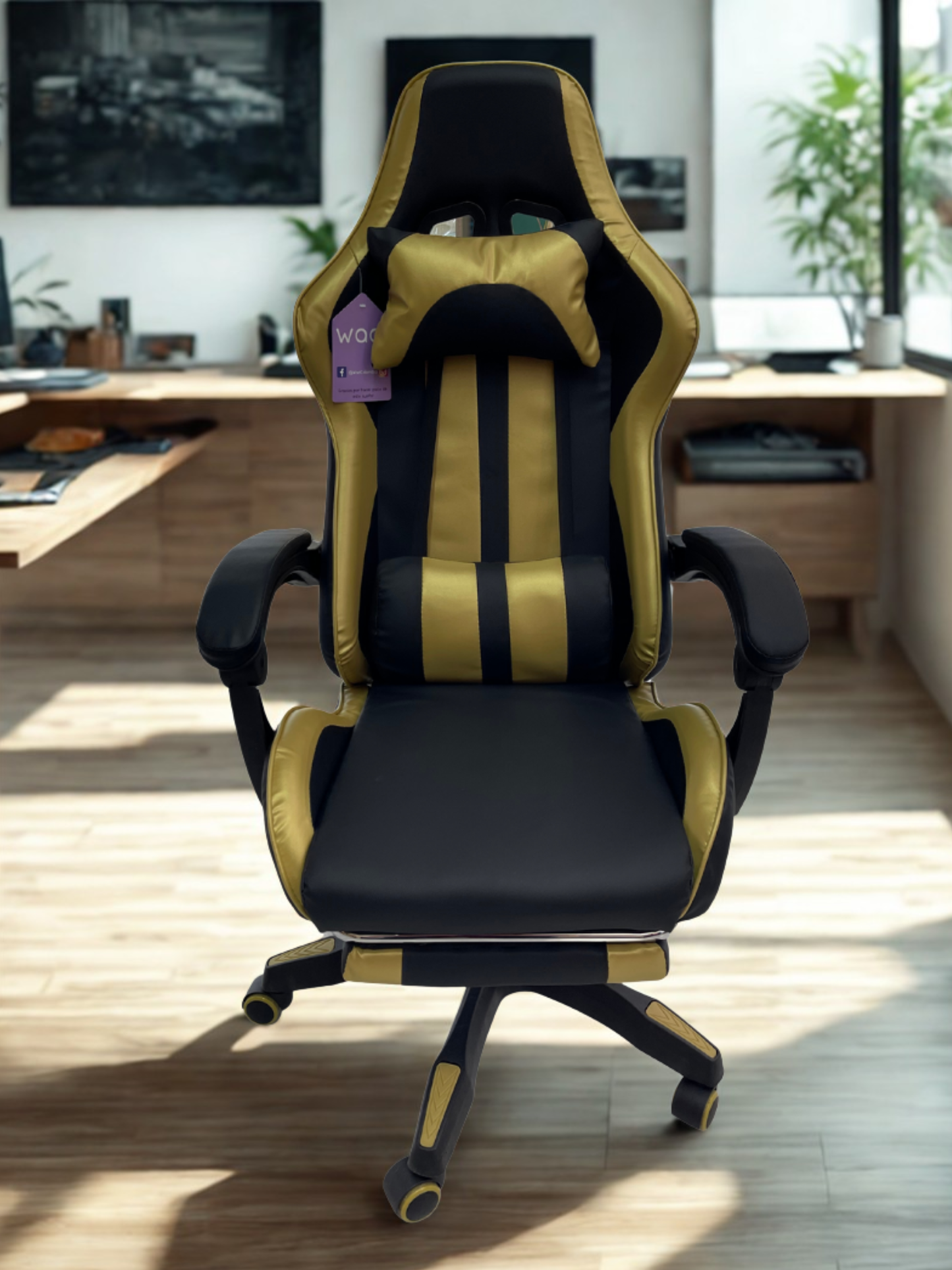 Silla Gamer de Primera Generación Dorada (Entrega en 1 a 3 días hábiles)