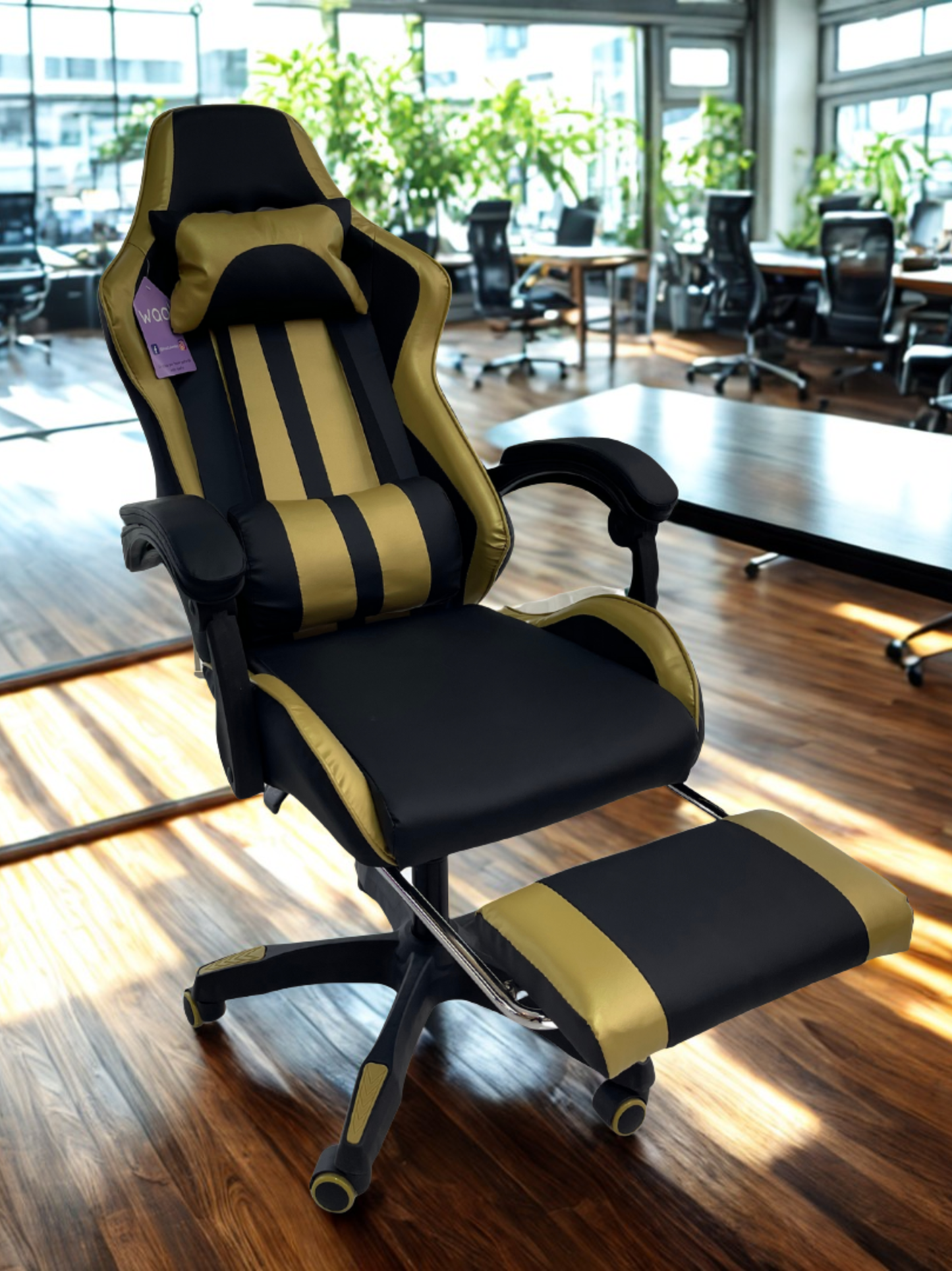 Silla Gamer de Primera Generación Dorada (Entrega en 1 a 3 días hábiles)