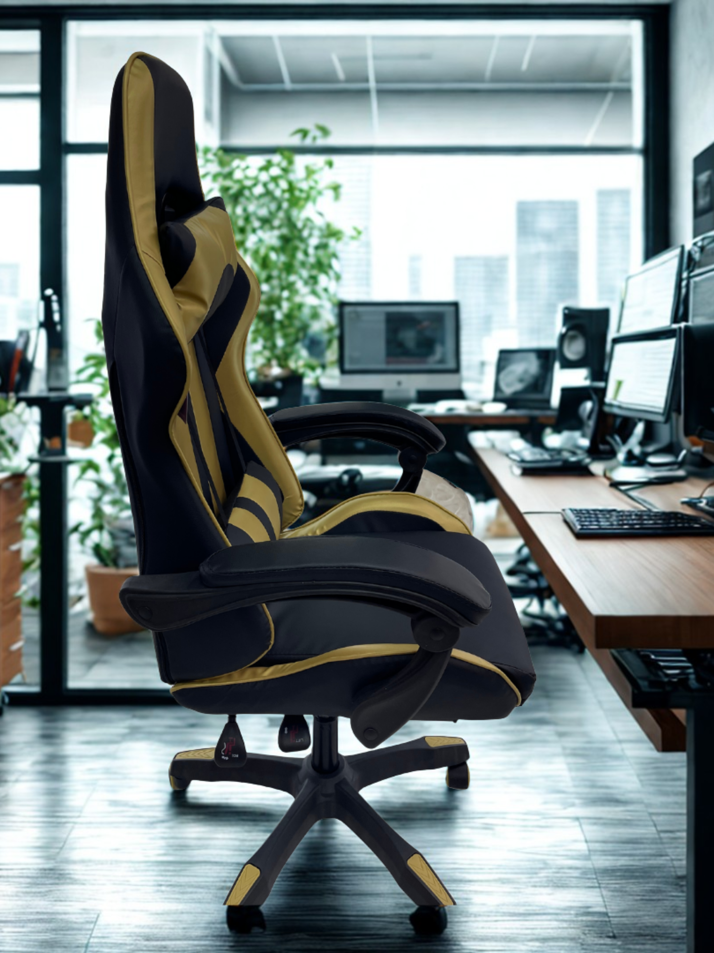 Silla Gamer de Primera Generación Dorada (Entrega en 1 a 3 días hábiles)