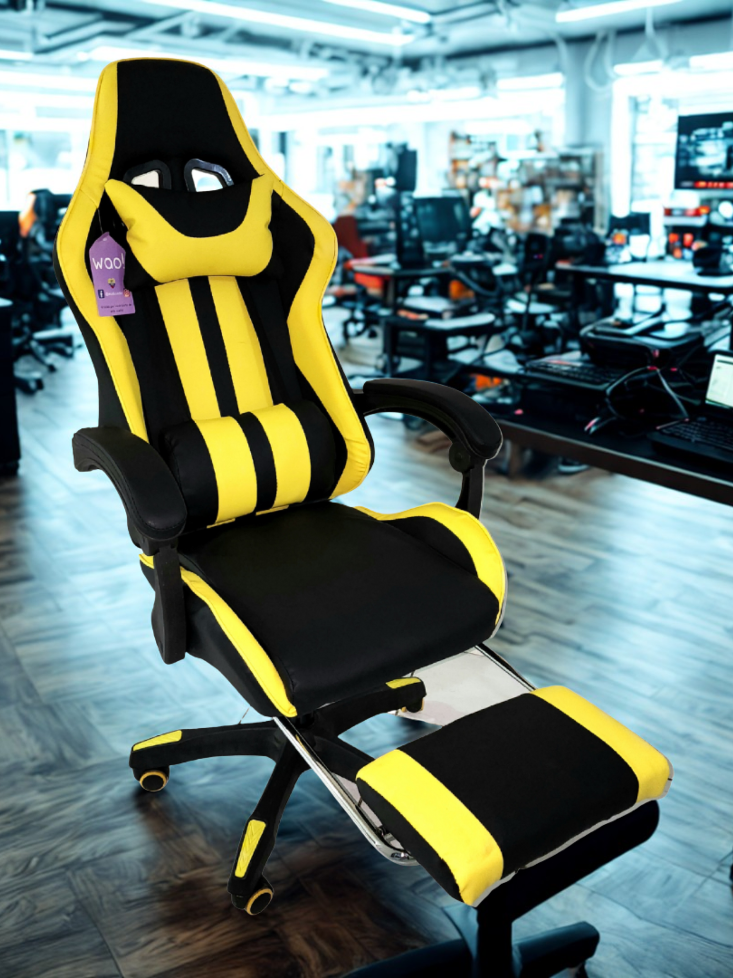 Silla Gamer de Primera Generación Amarilla y Negro (Entrega en 1 a 3 días hábiles)