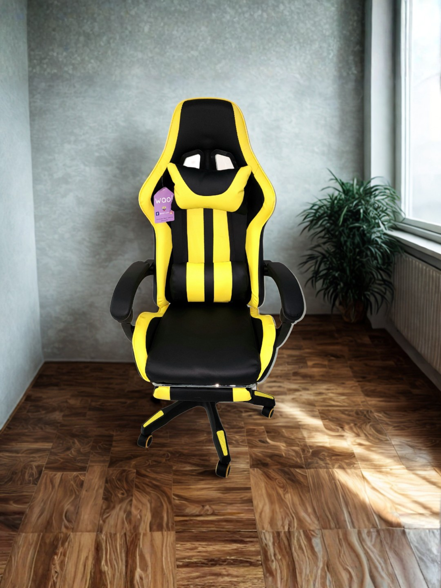 Silla Gamer de Primera Generación Amarilla y Negro (Entrega en 1 a 3 días hábiles)