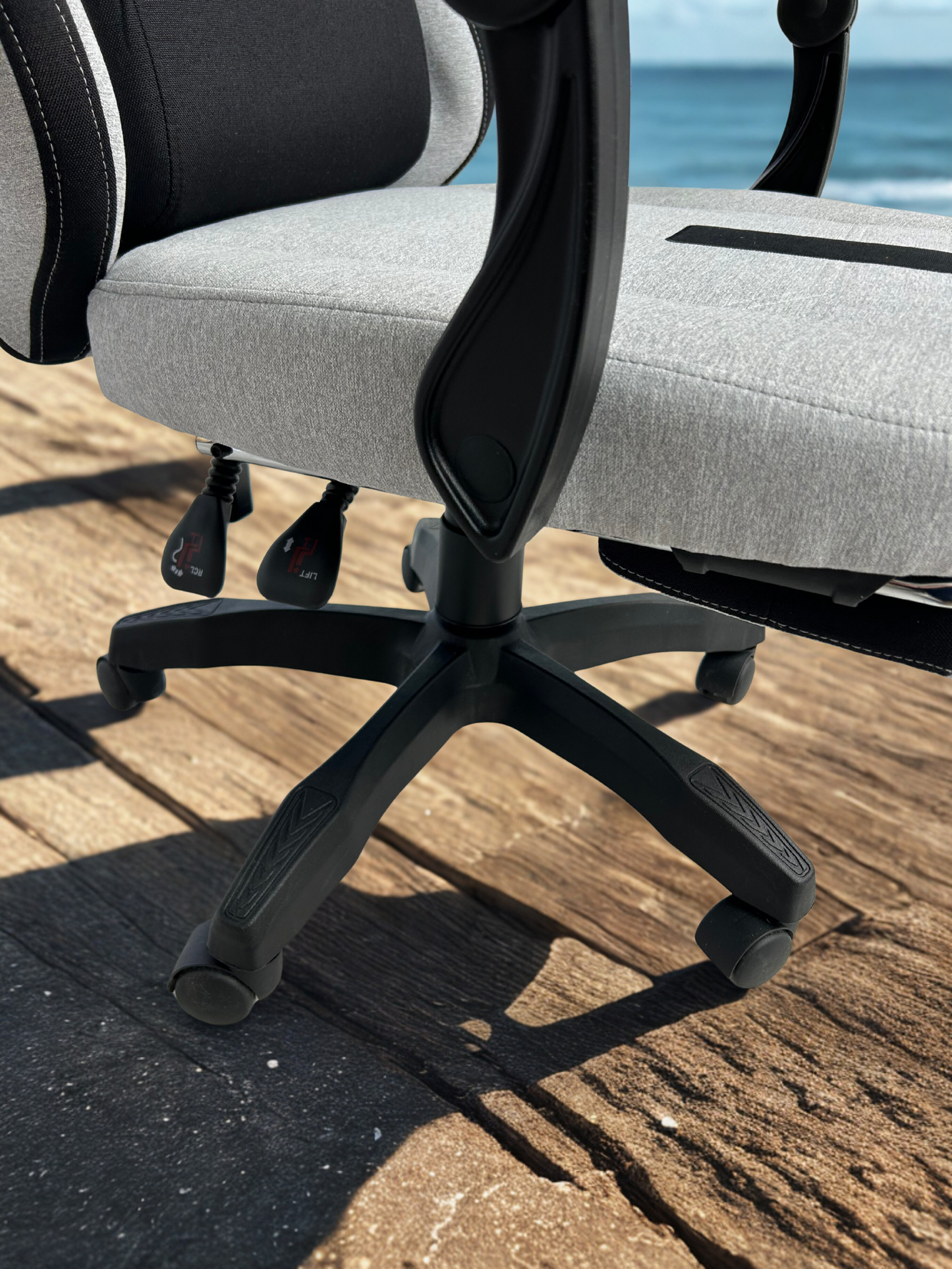 Silla Gamer/Oficina en Tela Transpirable Negra y Gris (Entrega de 1 a 3 dias habiles)