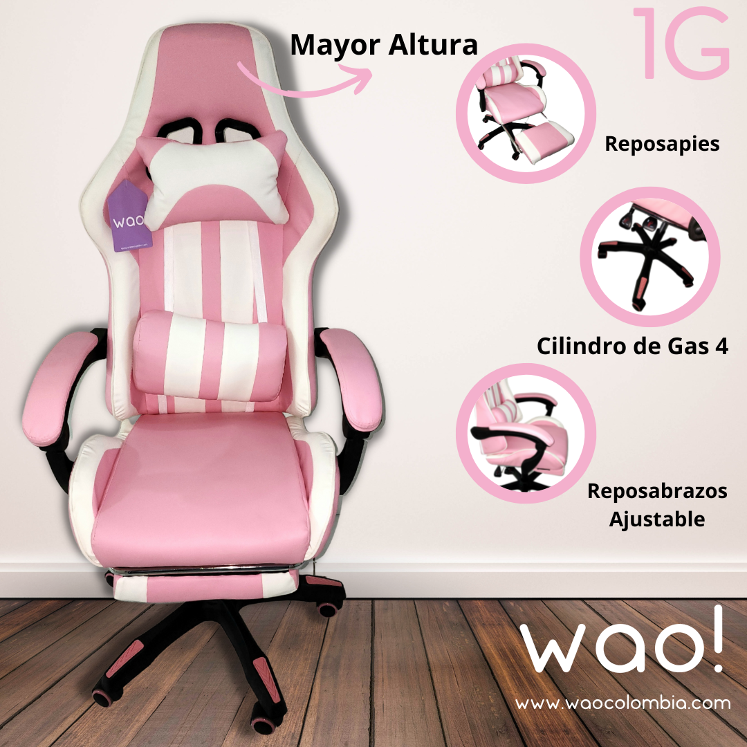 Silla Gamer de Primera Generación Rosada